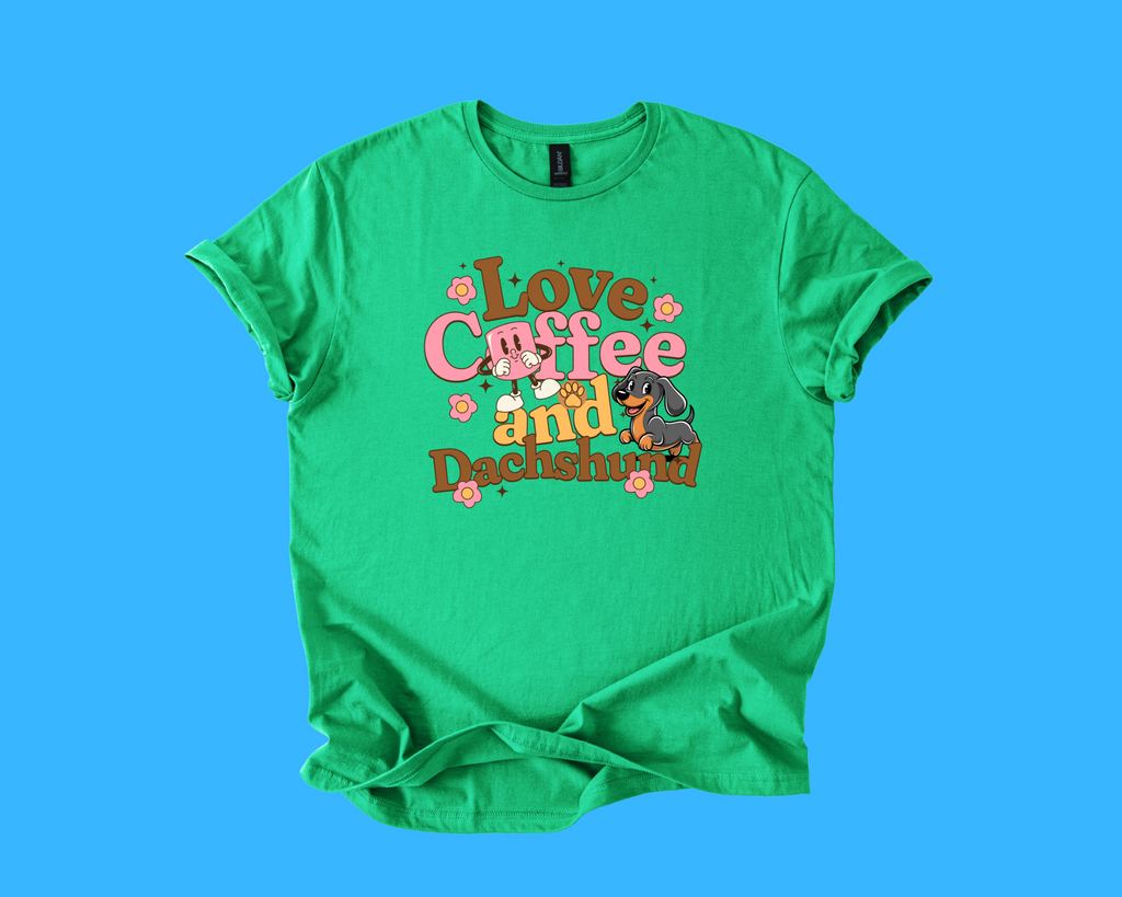 Love Coffee and Dachshund – Cute Dog & Caffeine Lovers Shirt