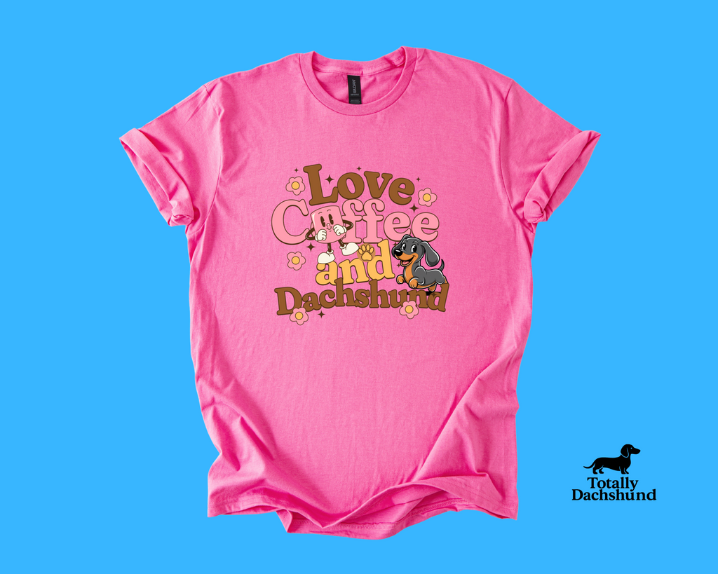 Love Coffee and Dachshund – Cute Dog & Caffeine Lovers Shirt