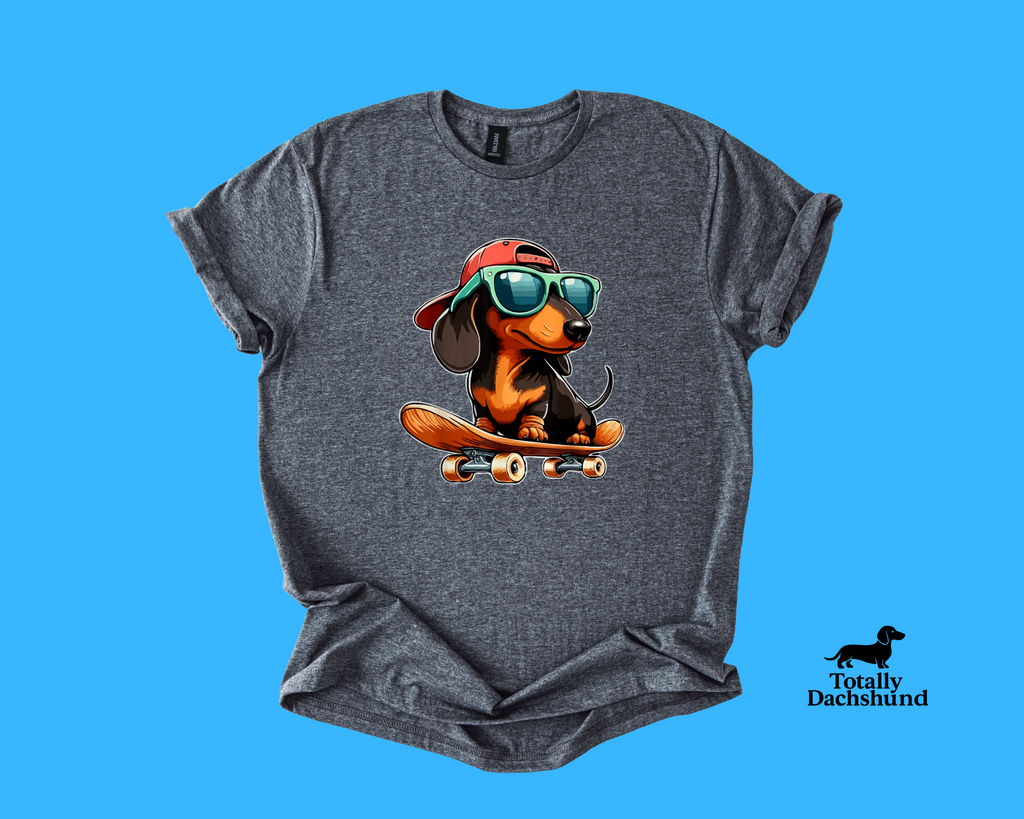 Skater Pup – Funny Skateboarding Dachshund