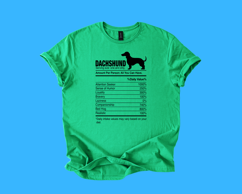 Funny Dachshund Rebel Shirt in Green