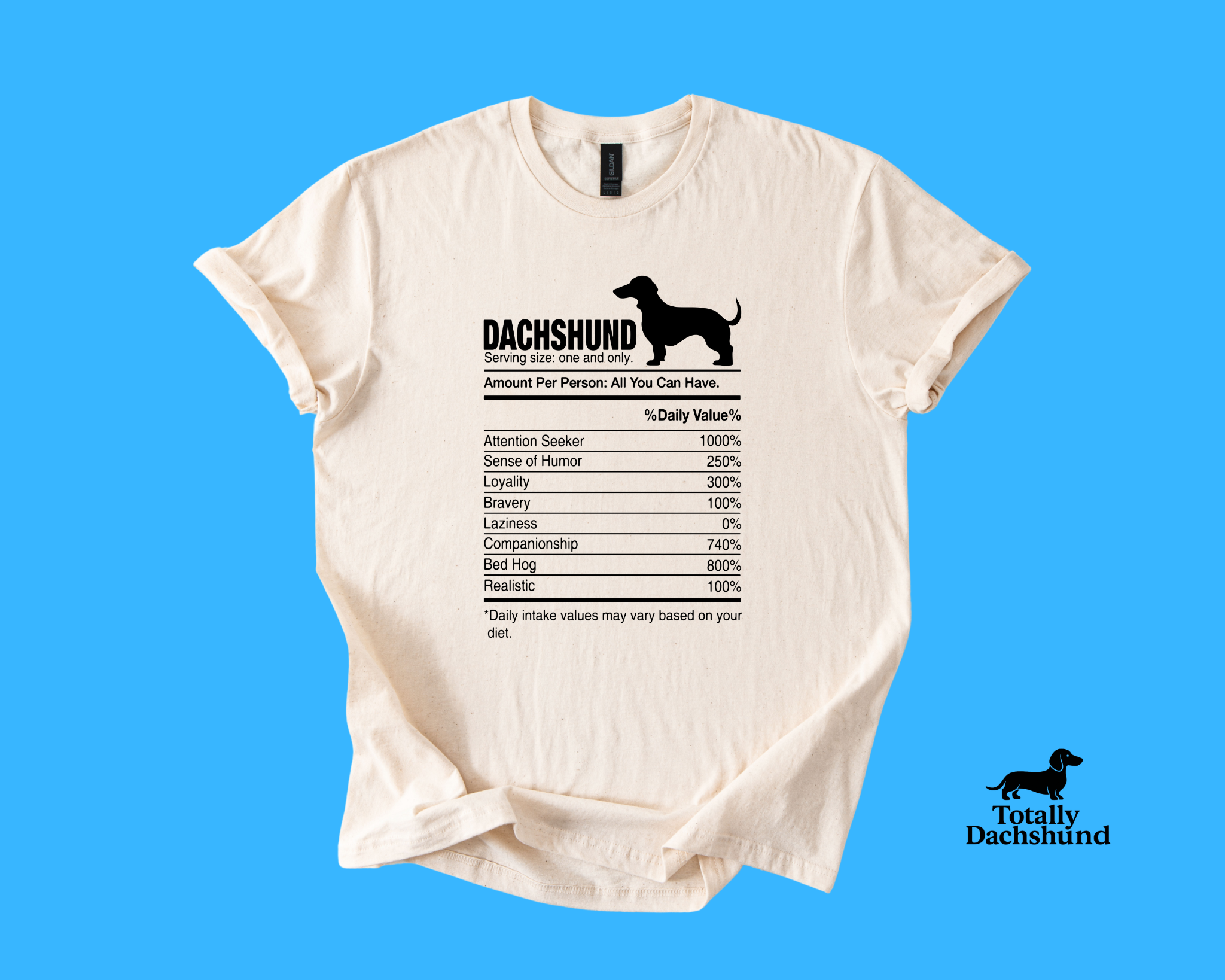 Funny Dachshund Rebel Shirt in White